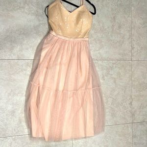 Salmon long dress